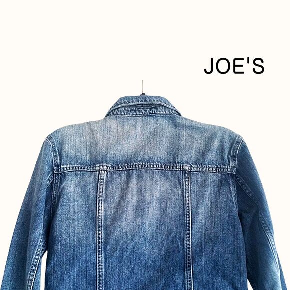 JOE'S NEW Oversize Rip/Distress Trucker Denim Jacket XS - Picture 10 of 12